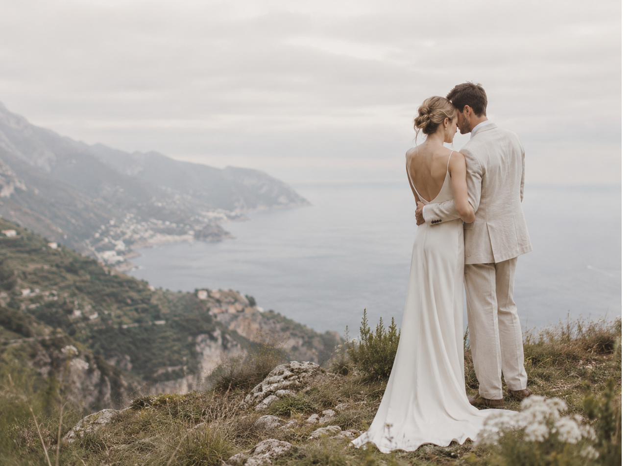 Couple by the coast