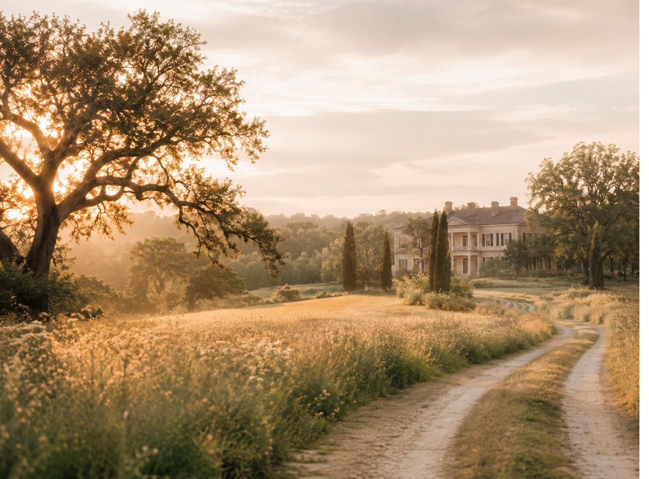 Golden hour countryside